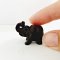 Set 2 Pcs. Miniatures Black Thai Elephant