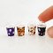 Set 4 Pcs. Coffee Cups with Ice cube Miniatures Halloween Decoration