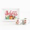 Dollhouse Christmas Ceramic Mugs Handmade Wood Tray Set