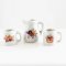 Dollhouse Miniatures Ceramic Mugs Pitcher Fall Flowers Set