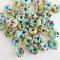 Miniature Blue Donuts with Rainbow Sprinkles - Set of 50