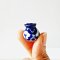 Ceramic Vase Blue Hand painted Set 10Pcs