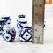 Ceramic Vase Blue Hand painted Set 10Pcs