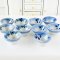 2 Style Ceramic Bowls Blue Orchid Hand-Painted