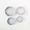 Ceramic Blue Scallop Plate Set 4 Pcs