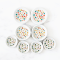 ceramic round plate tiny flowers design