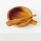 Natural Teak Wood bowls with spatula