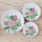 Miniature ceramics plates pink lotus