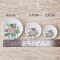 Pink Lotus Ceramic Plate 1/6 Scale Set 3 Pcs