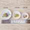 Botanic Flowers Ceramic Plate 1/6 Scale Set 3 Pcs