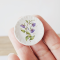 Ceramic Plate Purple Flowers Design 1/6 Scale Set 3 Pcs