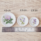 Ceramic Plate Purple Flowers Design 1/6 Scale Set 3 Pcs