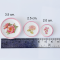 Ceramic Plate Pink Flowers Design Set 3 Pcs