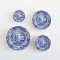 Spode Blue Italian plate Set 4 Pcs