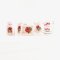 Handcrafted Miniature Ceramic Kitchen Set with Red Roses Design