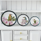 Bird on Flower Ceramic Plates Set 3 Pcs