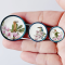 Bird on Flower Ceramic Plates Set 3 Pcs