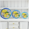 Ceramic Plates Mediterranean Lemon Set 3 Pcs