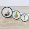 Botanical Vegetable Ceramic Plates Set 9 Pcs