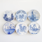 Ceramic Blue Countryside Willow Vintage Plates