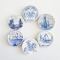 Blue Countryside Willow Ceramic Plate Set 6 Pcs