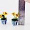 2 Set Handcrafted Miniature Sunflower Pots Dollhouse Decor