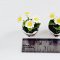 Handcrafted Miniature Daisy Heart Pots - Dollhouse Decor