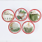 Ceramic Plate Christmas Design Set 5Pcs