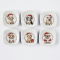 Ceramic Plate Christmas Puppy Set 6Pcs