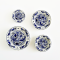 Blue Delft flowers Mixed 4 size