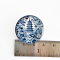 Miniature Blue and White Porcelain Plates with Oriental Designs