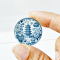 Miniature Blue and White Porcelain Plates with Oriental Designs