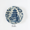 Miniature Blue and White Porcelain Plates Set with Asian Motifs