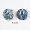 Miniature Blue and White Porcelain Plates Set with Asian Motifs