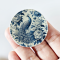 Miniature Blue and White Porcelain Plates Set with Asian Motifs