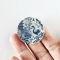 Miniature Blue and White Porcelain Plates Set with Asian Motifs