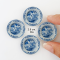 Miniature Blue and White Plates with Classic Chinese Porcelain Designs