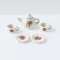 Miniature Porcelain Tea Set with Rose Floral Design