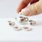 Miniature Porcelain Tea Set with Rose Floral Design