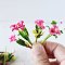 50 Pcs Handcrafted Miniature Pink Floral Collection