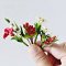 Handcrafted Miniature Mixed Floral Bouquet with Red Accents