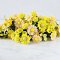 70 Pcs Handcrafted Miniature Yellow Floral Bouquet Collection