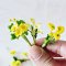 70 Pcs Handcrafted Miniature Yellow Floral Bouquet Collection