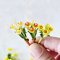 70 Pcs Handcrafted Miniature Yellow Floral Bouquet Collection