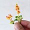 100 Pcs Handcrafted Miniature Orange Floral Bouquet Collection