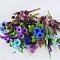 Handcrafted Miniature Blue & Purple Floral Bouquet Collection