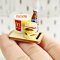 Miniature Fast Food Set with Burger, Soda, and Takeaway Cup