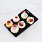 Miniature Assorted Fruit Cupcake on Black Tray