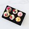 Miniature Assorted Sweet Cupcake on Black Tray