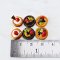 Miniature Assorted Sweet Fruit Tart on Black Tray